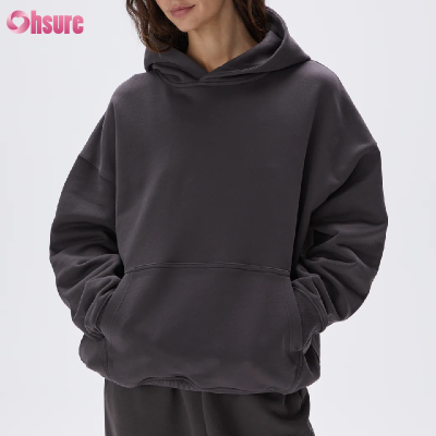 Custom Womens Oversized Hoodie | Oversized Heavy Weight Workout Hoodies for Women Fleeced Pullover With Pocket Loose Fit Fashion Gym Hoodie OEM Supplier