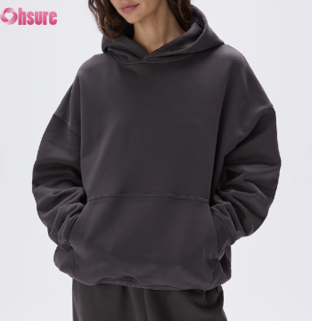 Custom Womens Oversized Hoodie Manufacturer | Oversized Heavy Weight Workout Hoodies for Women Fleeced Pullover With Pocket Loose Fit Fashion Gym Hoodie OEM Supplier