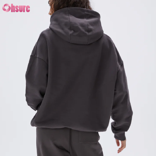 Custom Womens Oversized Hoodie | Oversized Heavy Weight Workout Hoodies for Women Fleeced Pullover With Pocket Loose Fit Fashion Gym Hoodie OEM Supplier