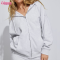 Custom Womens Zip Up Jacket Manufacturer | Regular Zip Up Sports Jacket Women Organic Cotton Polyester Pocket Casual Running Jacket Drawstring Hood Gym Jacket Top Supplier