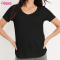 Custom Women's V Neck Sports T Shirt Manufacturer | Light Weight Summer Quick Dry Women's Workout T shirt Bamboo Spandex Short Sleeve Training T Shirt Yoga T Shirt OEM Supplier