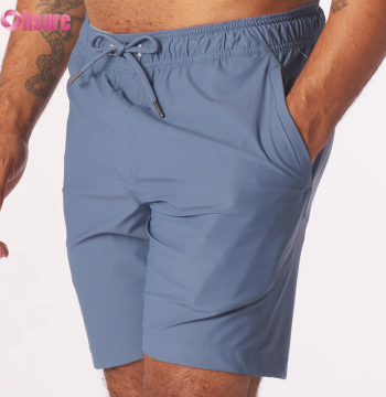 Custom Zipper Pocket Sports Shorts Manufacturer | Men's Drawstring Zipper Pocket Gym Shorts Four Way Stretch Quick Dry Workout Shorts for Men OEM Supplier