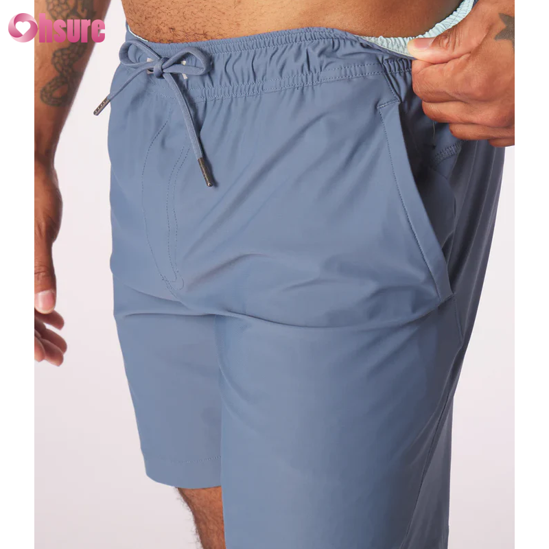 Custom Mens Zipper Pocket Sports Shorts 