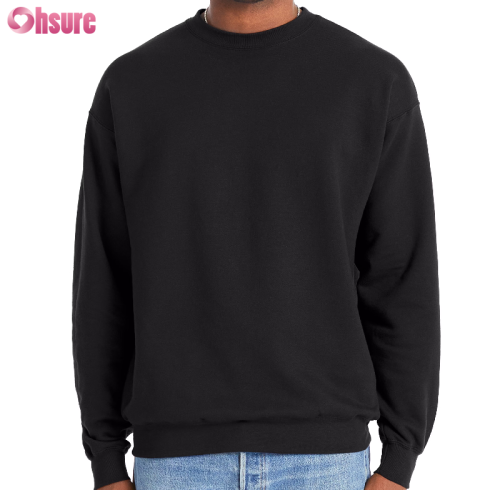 Custom Mens Cotton-Blend Sweatshirts | High Quality Cotton Polyester Fleeced Mens Crew Neck Casual Sweatshirt OEM Service Factory From China