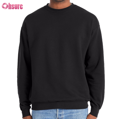 Custom Mens Cotton-Blend Sweatshirts | High Quality Cotton Polyester Fleeced Mens Crew Neck Casual Sweatshirt OEM Service Factory From China