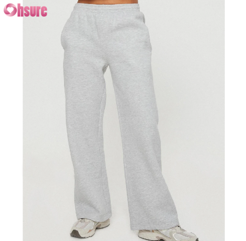 Custom Women's Cotton-Blend Track Pants | High Quality Women's Cotton French Terry Pleated Waistband Sports Track Pants Jogging Bottom Active Pants OEM Supplier