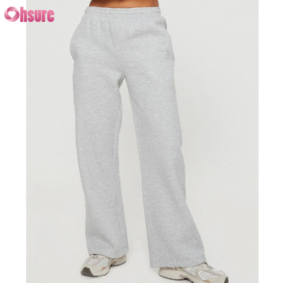 Custom Women's Cotton-Blend Track Pants Manufacturer | High Quality Women's Cotton French Terry Pleated Waistband Sports Track Pants Jogging Bottom Active Pants OEM Supplier