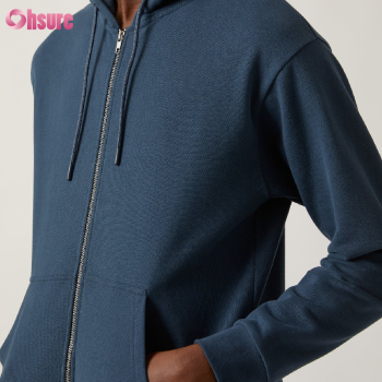 Custom Mens Sports Zipper Jacket Manufacturer | Spring & Autumn Cotton Polyester French Terry Men's Full Zip Up Outdoor Jacket Long Sleeve Pockets Sports Jacket For Men OEM Factory