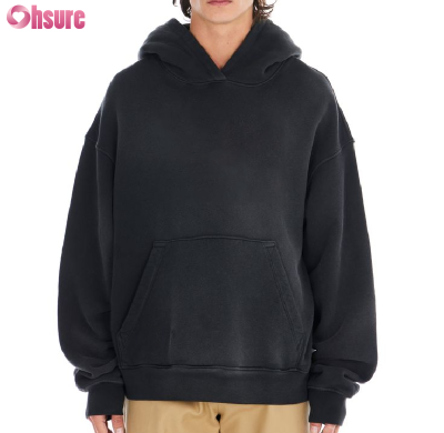 Custom Mens Acid Washed Oversized Hoodie Manufacturer | Men's Heavy Cotton Street Style Acid Washed Oversized Pullover Hoodie Box Fit Hoodie OEM Service Supplier