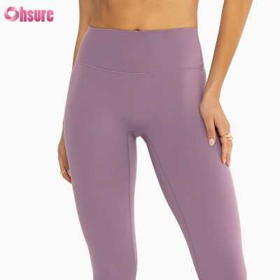 Custom Womens Yoga Leggings Manufacturer | High Waistband Butterluxe Full-Length Workout Leggings No Front Seam Yoga Pants Gym Athletic Tights OEM Factory