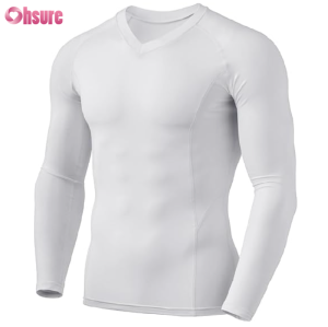 Custom Men's Fishing T Shirt  | Performance Fishing Long Sleeve Fitted Shirts for Men Ice Cool Quick-Dry Outdoor V Neck T-Shirt OEM Service Factory