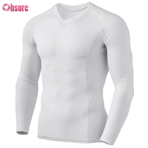 Custom Men's Fishing T Shirt Manufacturer | Performance Fishing Long Sleeve Fitted Shirts for Men Ice Cool Quick-Dry Outdoor V Neck T-Shirt OEM Service Factory