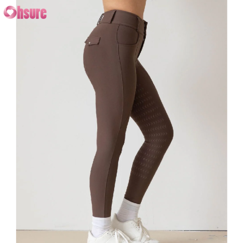 Custom Equestrain Riding Pants | Women's Training Horseback Riding Tights Equestrian Pants Full Seat Silicone Grip Pockets Breeches OEM Factory