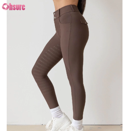 Custom Equestrain Riding Pants | Women's Training Horseback Riding Tights Equestrian Pants Full Seat Silicone Grip Pockets Breeches OEM Factory