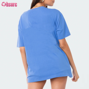 Custom Womens Oversized T Shirt | Women's 100% Cotton Crew Neck Oversized Loose Fit Short Sleeve T-Shirts Women's Summer Workout Basic Tee Tops OEM Supplier