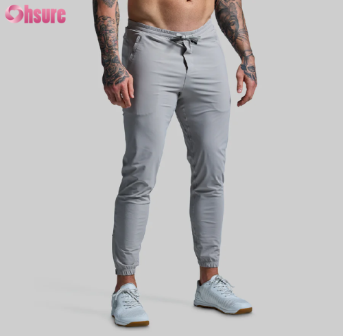 Custom Mens Sports Track Pants | Mens Performance Jogger Pants Four Way Stretch Drawstring Zip Pocket Light Weight Sports Track Pants Sweat Pants OEM Supplier