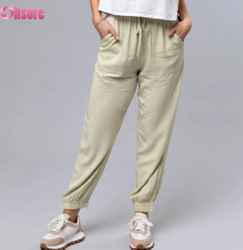 Custom Womens Workout Sweatpants Manufacturer | Women's Mid Waist Drawstring Light Weight Sports Pants Tight-Legged Trousers Womens Jogger Pants with Pockets Workout Sweatpants for Women OEM Factory
