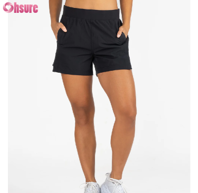 Custom Womens Sports Shorts | Women's High Waist Running Shorts with Pockets Lightweight Walking Shorts Quick Drying Workout Hiking Shorts for Women OEM Factory