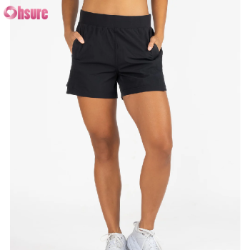 Custom Womens Sports Shorts Manufacturer | Women's High Waist Running Shorts with Pockets Lightweight Walking Shorts Quick Drying Workout Hiking Shorts for Women OEM Factory