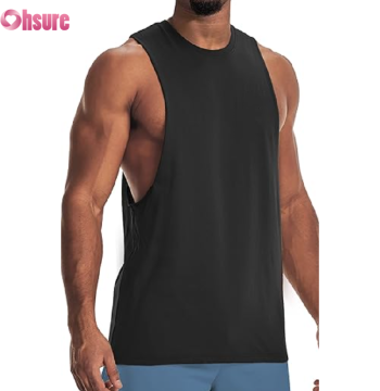 Custom Mens Gym Tank Top Manufacturer | Mens Crew Neck Workout Tank Tops Light Weight Sleeveless Muscle Cut Off Bodybuilding Gym Cotton Singlet OEM Supplier