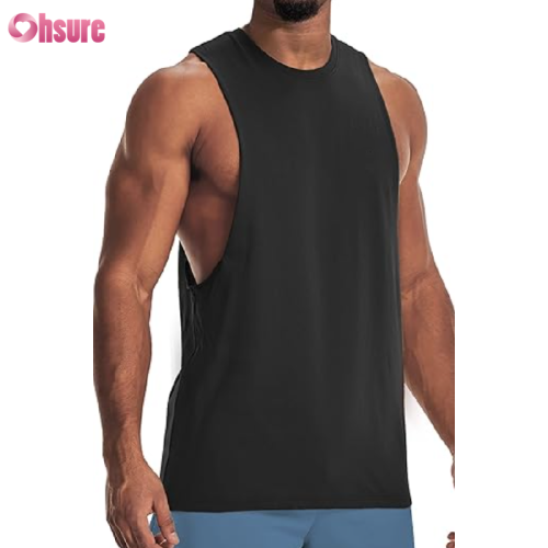 Custom Mens Gym Tank Top | Mens Crew Neck Workout Tank Tops Light Weight Sleeveless Muscle Cut Off Bodybuilding Gym Cotton Singlet OEM Supplier