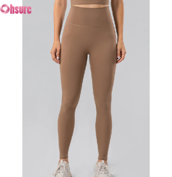 Custom Womens Fitness Leggings Manufacturer | High Waist Tummy Control Yoga Leggings No Front Seam Athletic Tights Buttery Soft Yoga Deep V Workout Pants OEM Factory