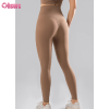 Custom Womens Fitness Leggings Manufacturer | High Waist Tummy Control Yoga Leggings No Front Seam Athletic Tights Buttery Soft Yoga Deep V Workout Pants OEM Factory