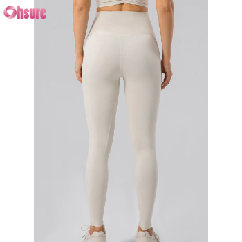 Custom Womens Fitness Leggings Manufacturer | High Waist Tummy Control Yoga Leggings No Front Seam Athletic Tights Buttery Soft Yoga Deep V Workout Pants OEM Factory