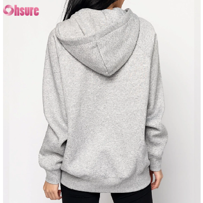 Custom Womens Loose Fit Jacket Manufacturer | Women's Fleece Cotton Oversized Long Sleeve Workout Full Zip Up Sweatshirt with Hooded Runnning Jacket OEM Supplier