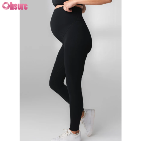 Custom Maternity Motherhood Leggings | Women's Buttery Soft High Waistband Light Support Maternity Leggings Over The Belly Pregnancy Leggings Workout Activewear Yoga Pants OEM Factory