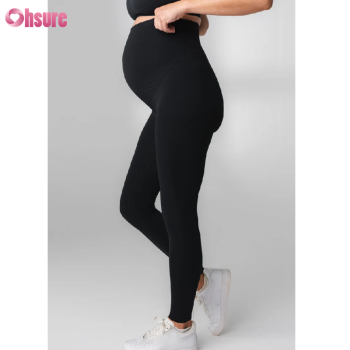 Custom Maternity Motherhood Leggings Manufacturer  | Women's Buttery Soft High Waistband Light Support Maternity Leggings Over The Belly Pregnancy Leggings Workout Activewear Yoga Pants OEM Factory