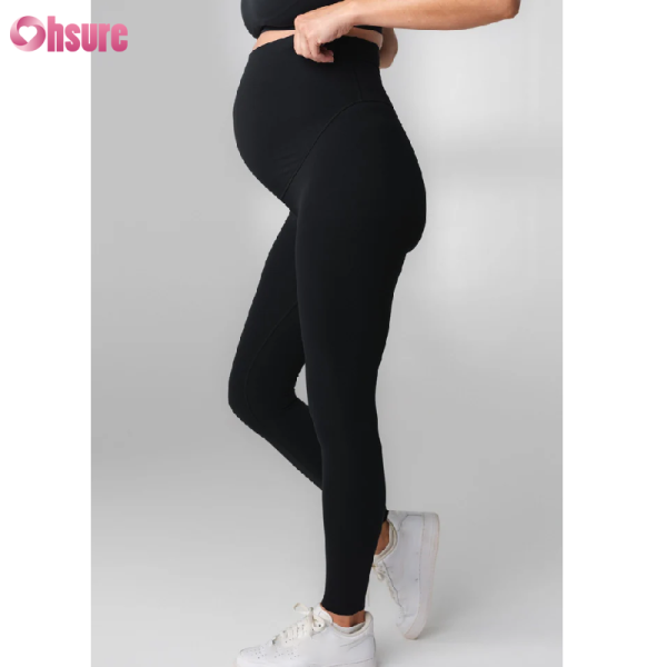 Custom Maternity Motherhood Leggings Manufacturer  | Women's Buttery Soft High Waistband Light Support Maternity Leggings Over The Belly Pregnancy Leggings Workout Activewear Yoga Pants OEM Factory