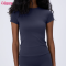 Custom Women's Fitted T Shirt Manufacturer | Women's Summer Light Weight Short Sleeve Workout T Shirt Slim Fit Crew Neck Running T Shirt Quick Dry Sports Women Gym T Shirt OEM China Supplier