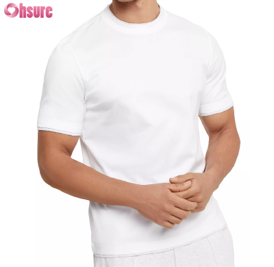 Custom Mens Slim Fit T Shirt | Mens Casual Cotton Spandex Slim Fit Short Sleeve T-Shirts Crew Neck Soft Breathable Fitted Tees OEM Factory in China