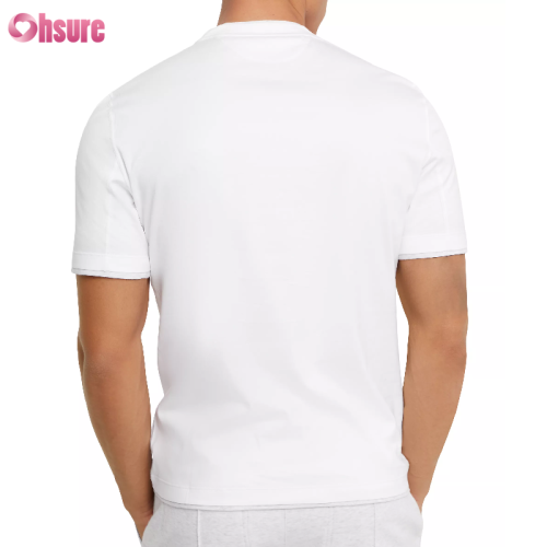 Custom Mens Slim Fit T Shirt Manufacturer | Mens Casual Cotton Spandex Slim Fit Short Sleeve T-Shirts Crew Neck Soft Breathable Fitted Tees OEM Factory in China