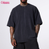 Custom Mens Acid Washed T Shirt Manufacturer | Men's High Quality 100% Cotton Box Fit Acid Washed Vintage T Shirt Short Sleeve Crew Neck Relaxed Fit T Shirt OEM China Manufacturer