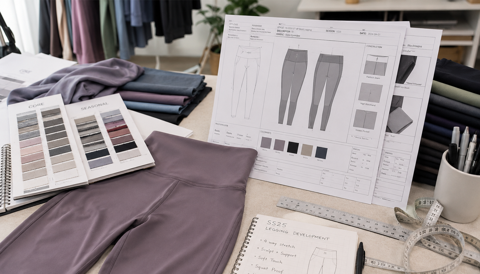 Custom yoga leggings development and private label activewear manufacturing