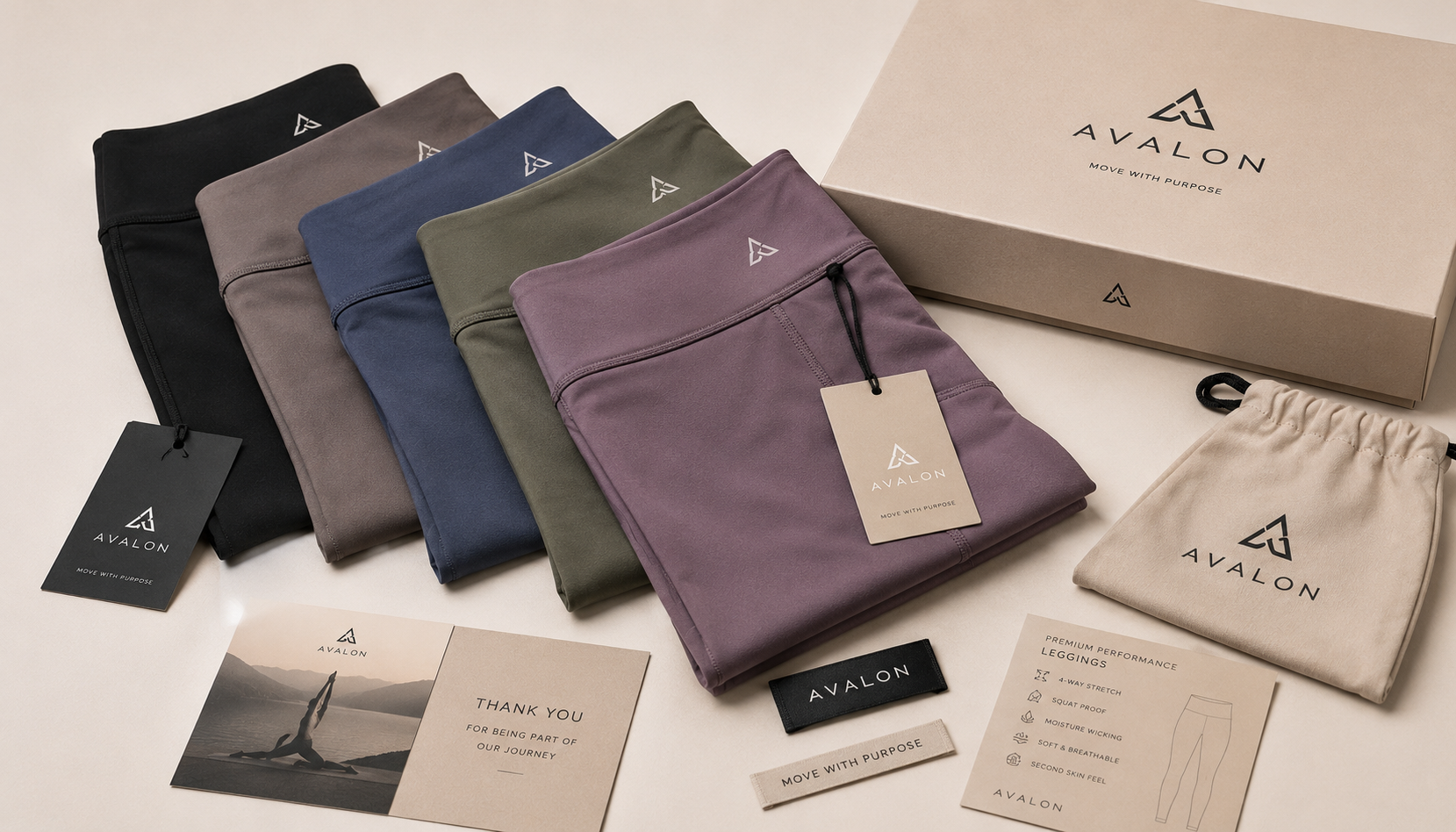 Custom yoga leggings private label branding logo packaging
