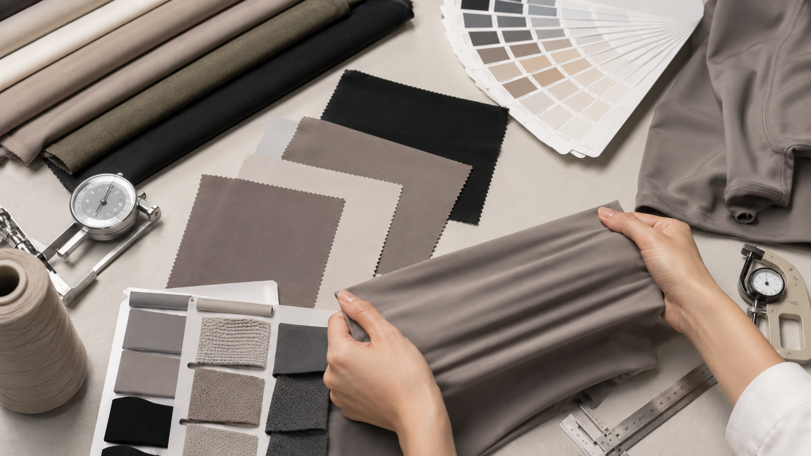 Yoga leggings fabric swatches nylon spandex activewear material development