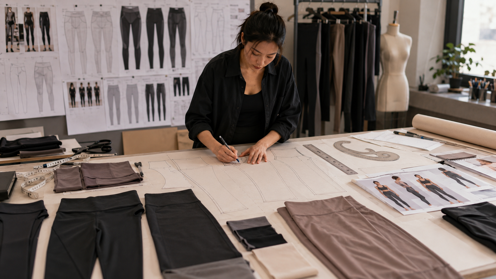 Yoga pants pattern making and fit development