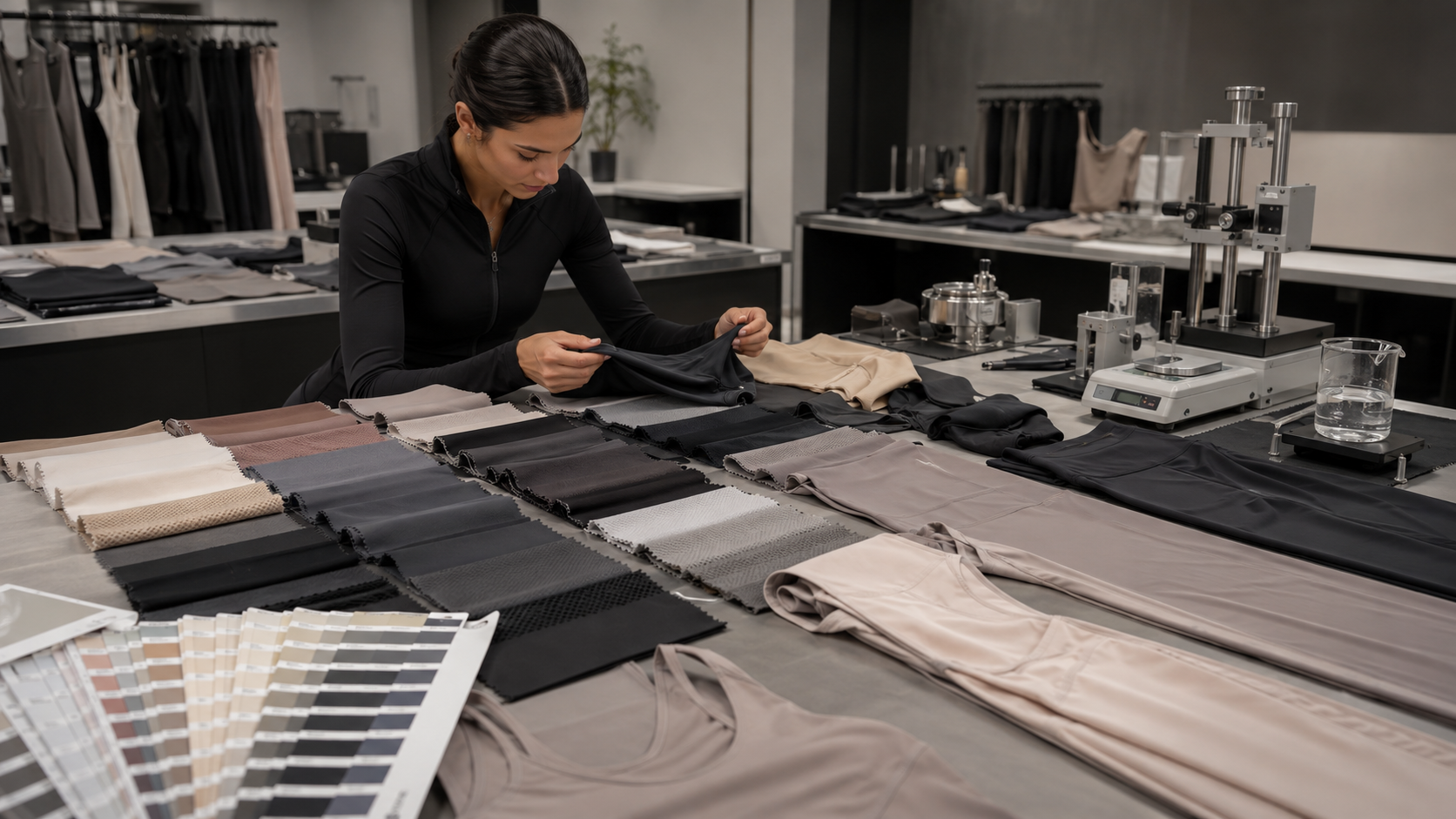Yoga apparel manufacturer fabric sourcing and sample development