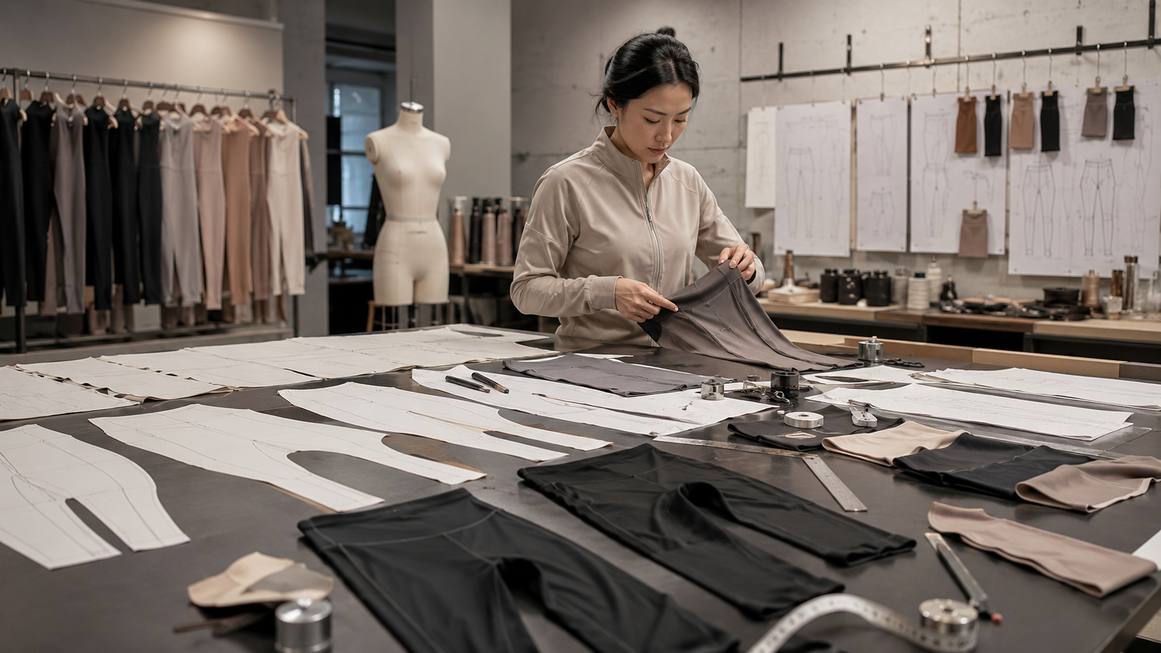 Yoga apparel pattern making and fit development