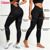 Custom Womens Gym Leggings Manufacturer | Squat Proof None Slide Down Yoga Pants With Pocket, Nylon Spandex High Waistband Tummy Control Fitness Leggings Supplier