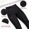 Custom Womens Gym Leggings Manufacturer | Squat Proof None Slide Down Yoga Pants With Pocket, Nylon Spandex High Waistband Tummy Control Fitness Leggings Supplier
