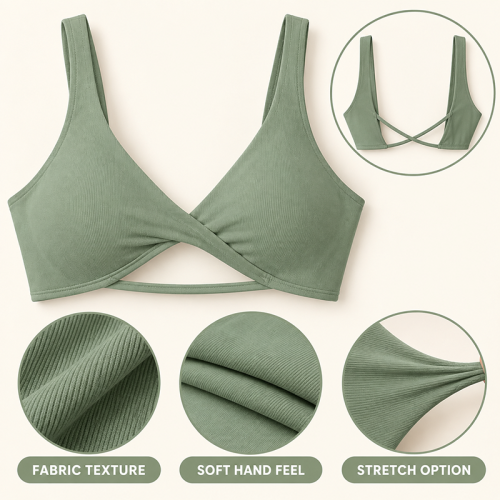 Custom Stylish Gym Bra Manufacturer | Women's Sexy Cross Front and Back Sports Bras Fitness Workout Padded Buttery Soft Gym Bra Deep V-Neck Nylon High Support Yoga Bra OEM Supplier
