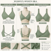 Custom Stylish Gym Bra Manufacturer | Women's Sexy Cross Front and Back Sports Bras Fitness Workout Padded Buttery Soft Gym Bra Deep V-Neck Nylon High Support Yoga Bra OEM Supplier