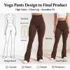 Custom Womens Flare Pants Manufacturer | Womens High Waist Flare Athletic Yoga Pants with Pockets Butt Lifting Running Workout Bootcut Leggings OEM Factory