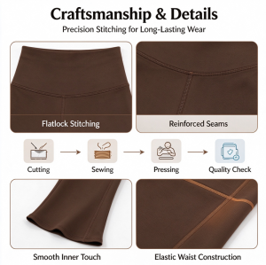 Custom Womens Flare Pants Manufacturer | Womens High Waist Flare Athletic Yoga Pants with Pockets Butt Lifting Running Workout Bootcut Leggings OEM Factory