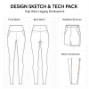 Custom Womens Fitness Leggings Manufacturer | High Waist Tummy Control Yoga Leggings No Front Seam Athletic Tights Buttery Soft Yoga Deep V Workout Pants OEM Factory