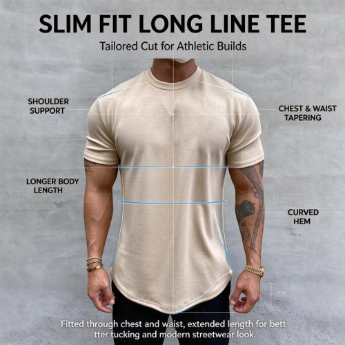Customized Men's Sports T Shirt Manufacturer | Cotton Elastane Slim Fit Mens Gym T Shirt Mens Bodybuilding Muscle T Shirt Scoop Hem Tshirt